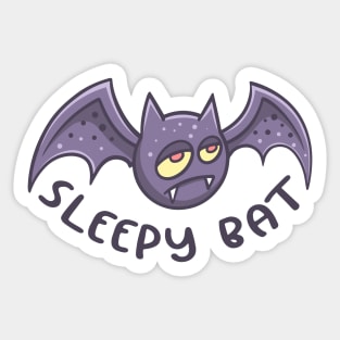 Sleepy Bat Monster text Sticker